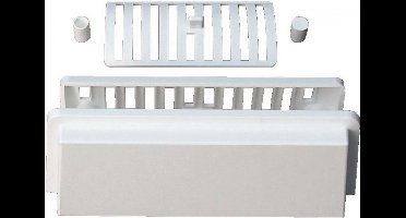 Fjord outdoor Ventilatierooster inbouw 20x7,5 cm - wit - 3-delig