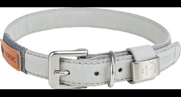 Trixie - Be Nordic Leren halsband Lichtgrijs - S