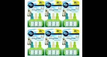 Ambi Pur 3volution – Electric Refill Morning Dew - 6 stuks