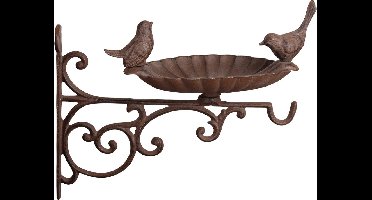 Vogelbad/voederschaal - wand - gietijzer - 28 cm