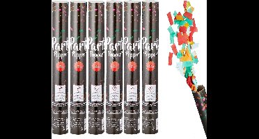 XL Party Popper gevuld met papieren slingers en confetti - 6 Stuks