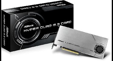 Asrock Hyper Quad M.2 interfacekaart/-adapter Intern