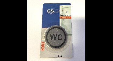Deurschild - Zelfklevend rvs - Toilet aanduiding - WC