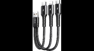 Joyroom Oplaadkabel 3-in-1, 15 centimeter