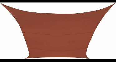 Perel Schaduwdoek, waterafstotend, 5 x 5 m, 160 g/m², polyester, vierkant, terracotta