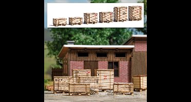 Busch - Paletten Mit Holzkisten H0 (2/22) *bu1811 - modelbouwsets, hobbybouwspeelgoed voor kinderen, modelverf en accessoires