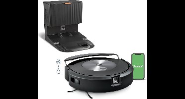 iRobot Roomba Combo j7+ (C7558) Robotstofzuiger met Dweilfunctie – Automatisch leegstation - Slimme Objectdetectie & Vermijding – Dual Cleaning Technologie – Compatibel met Alexa & Google Assistant – Precisienavigatie met Intelligente Kaartweergave