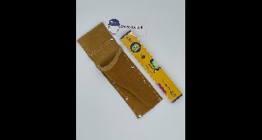 Stabila magnetische Blokwaterpasset / waterpas / met soepel zacht lederen blokwaterpashouder / waterpashouder