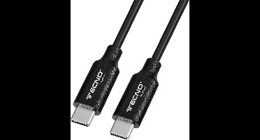 Tecno 24.218 USB-kabel 1 m USB C Zwart