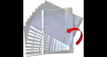 50 x insteekhoesje met flap - A4 - 0.12mm – transparant