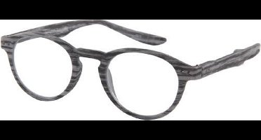 Leesbril INY Hangover Panto G59500 Zwart grijs +1.50