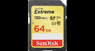 SanDisk Extreme SDXC 64GB - 150MB/s - Class 10 U3 V30