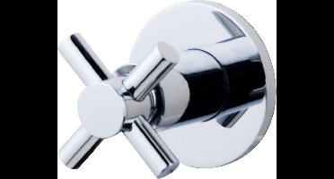 Wiesbaden Cross Inbouw Eenhendel Stopkraan - Chroom