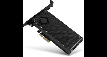 AXAGON PCEM2-DC 2 poorten M.2-controller PCIe x4 Geschikt voor: 2230, 2242, 2260, 2280, 22110 Actieve koeling, Incl. Lo