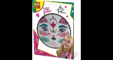 Fashion glitter gezicht tattoos - Kat