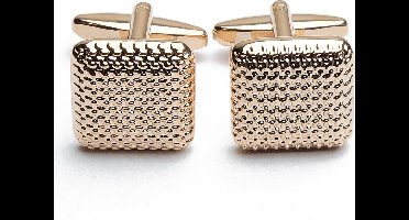 Manchetknopen - Rose Goud Vierkant Effen Kleur