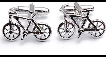 Manchetknopen - Fiets Stadsfiets Zilverkleurig