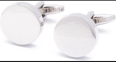 Manchetknopen - Rond Egaal Zilverkleurig