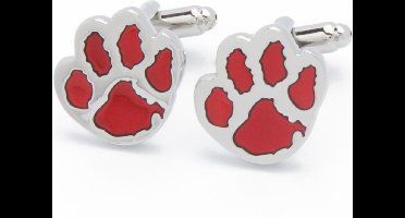 Manchetknopen - Hondenpoten Rood