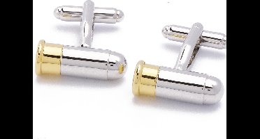 Manchetknopen - Kogel 9mm Goud en Zilver