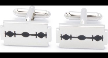 Manchetknopen - Scheermes Zwart en Zilver