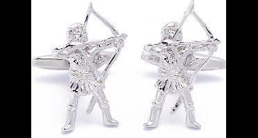 Manchetknopen - Boogschutter Beeldje Zilverkleurig