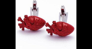 Manchetknopen - Hart Rood Realistisch