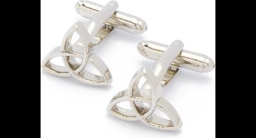 Manchetknopen - Keltische Knoop Driehoek Open Design