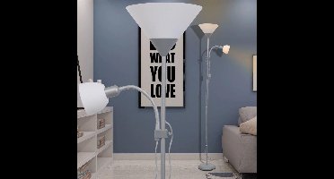 vidaXL Vloerlamp grijs