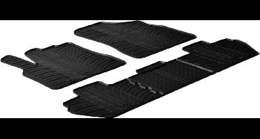 Gledring Rubbermatten passend voor Citroen Berlingo / Peugeot Partner 2008-2018 (T profiel 5-delig + montageclips)