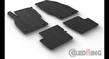 Gledring Rubbermatten passend voor Opel Corsa E 5 deurs 2014-2019 (T profiel 4-delig + montageclips)
