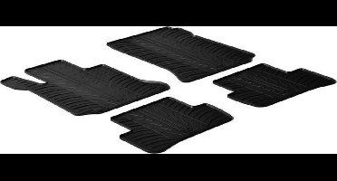 Gledring Rubbermatten passend voor Mercedes C-Klasse W204 2007-2013 (T profiel 4-delig + montageclips)
