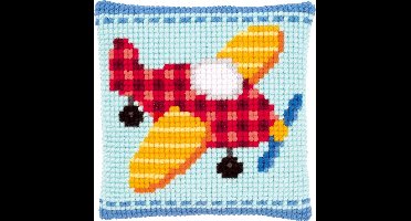 Kruissteekkussen kit Vliegtuigje - Vervaco - PN-0147584