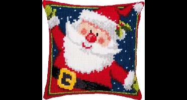 Vervaco - Kruissteekkussen kit - Kerst - Kerstman - PN-0008725 - Borduren - Borduurpakket - Borduurpakket volwassenen - Borduurpakket kind