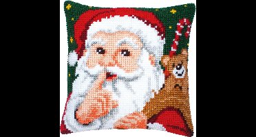 Vervaco - Kruissteekkussen kit - Kerst - Ssssst… - PN-0008518 - Borduren - Borduurpakket - Borduurpakket volwassenen - Borduurpakket kind