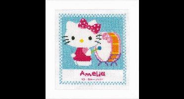 Telpakket kit Hello Kitty speelt op trom  - Vervaco - PN-0156474