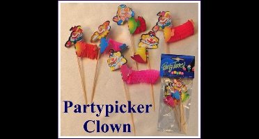 cocktailprikkers - clown - 6 stuks