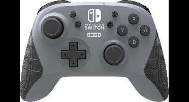 Hori Draadloze Pro Controller - Officieel Gelicenseerd - Nintendo Switch + Lite - Grijs