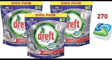 Dreft - Platinum - All in One - Vaatwastabletten - Regular - 270 stuks