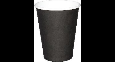 Fiesta koffiebekers enkelwandig zwart 23cl