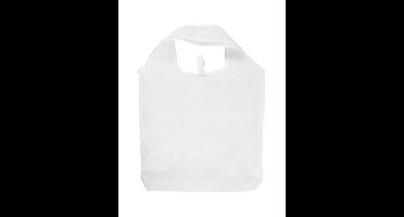 Creativ Company boodschappentas polyester wit - decoratie tas 37x37 cm.