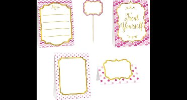 Amscan Tafeldecoratie Buffet Roze 12-delig