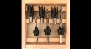 Tap, cilinder en deuvel borenset 6 delig