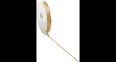 Satijn lint 3 mm goud op rol van 50 meter