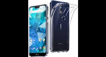 Ntech Hoesje geschikt voor Nokia 7.1 Transparant TPU Back hoesje