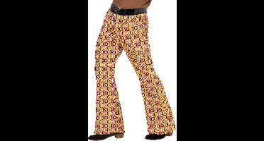 WIDMANN - Groovy disco seventies broek voor mannen - S / M - Volwassenen kostuums