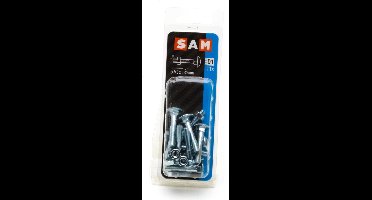 11X SAM Houtbout + moer verzinkt  M5x30mm D1 816310