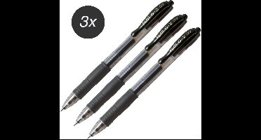 Pilot G-2 – Gel Ink Zwarte Rollerball pen 3 stuks – Medium Tip