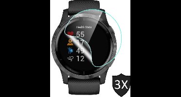 Screenprotector geschikt voor Garmin Vivoactive 4 - Crystal Clear PET Glas Folie - 3 Stuks