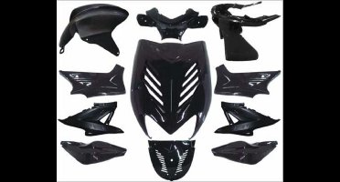 Kappenset Zwart Metalic (11 Delig) Yamaha Aerox T/m 2012 DMP